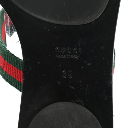 Gucci Nylon Guccissima Web Womens Thong Sandals 39 Green Red Black 6 of 8