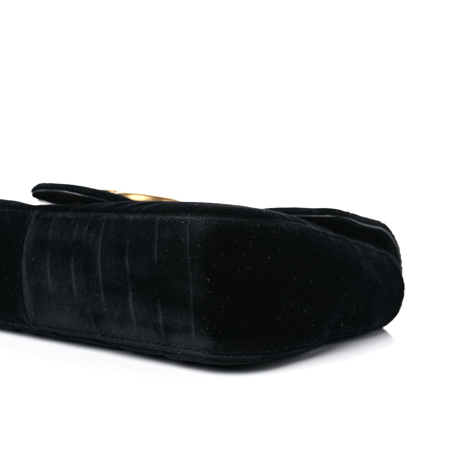 Gucci Velvet Matelasse Medium GG Marmont Shoulder Bag Black 21 of 23