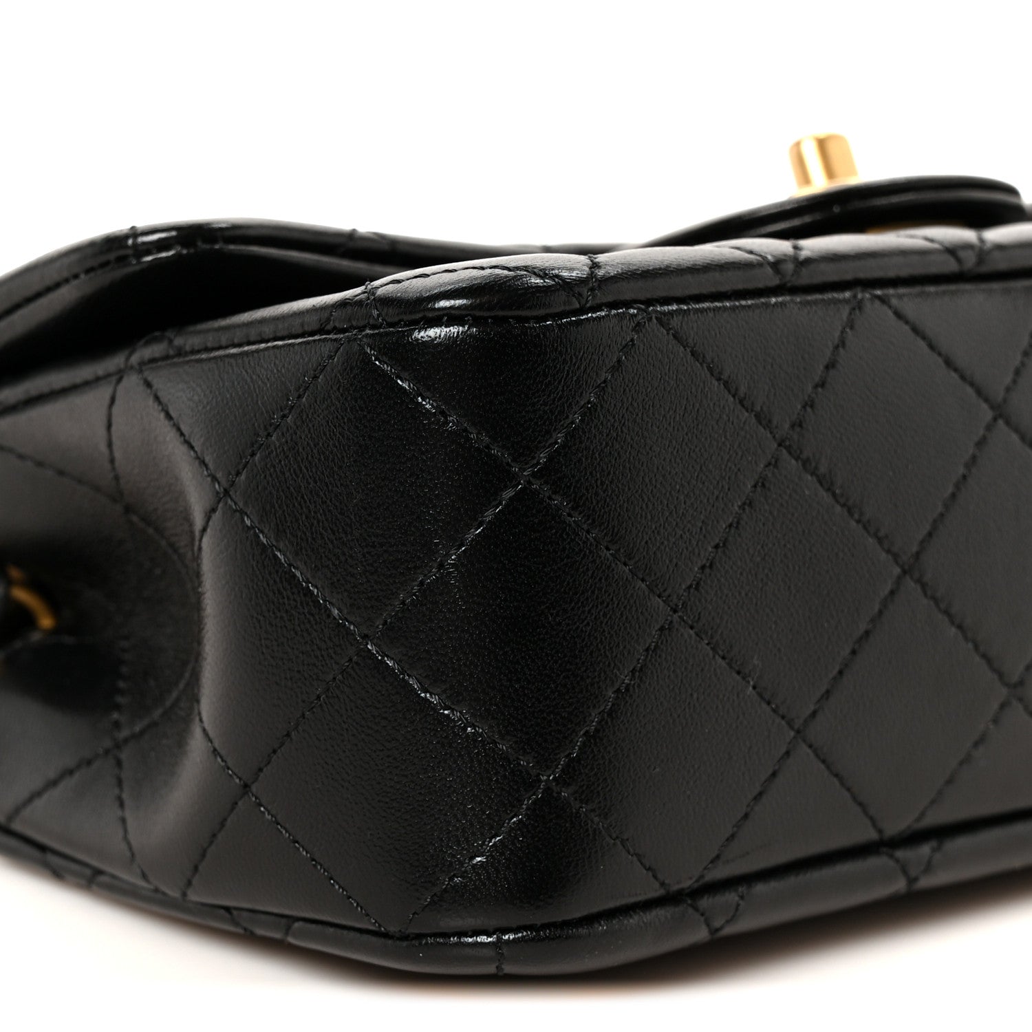 Chanel Lambskin Quilted Mini Rectangular Pearl Crush Flap Black 10 of 12