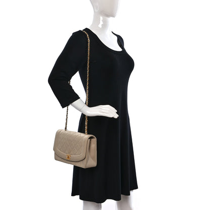 Chanel Lambskin Quilted Medium Single Flap Beige 3 of 12