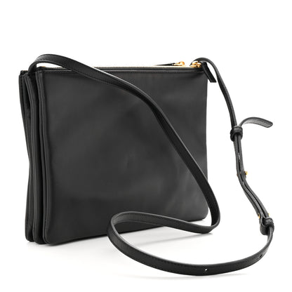 Celine Lambskin Large Trio Crossbody Bag Black 3 of 9