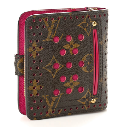 Louis Vuitton Monogram Perforated Compact Zipped Wallet Fuchsia 3 of 9