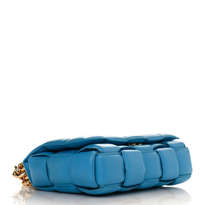 Bottega Veneta Lambskin Maxi Intreccio Padded Chain Cassette Crossbody Bag Swimming Pool 4 of 11
