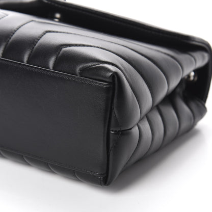 Saint Laurent Calfskin Y Quilted Monogram Small Loulou Chain Satchel Black 7 of 12