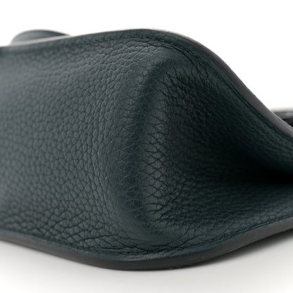 Hermes Taurillon Clemence Halzan 25 Vert Cypress 9 of 10