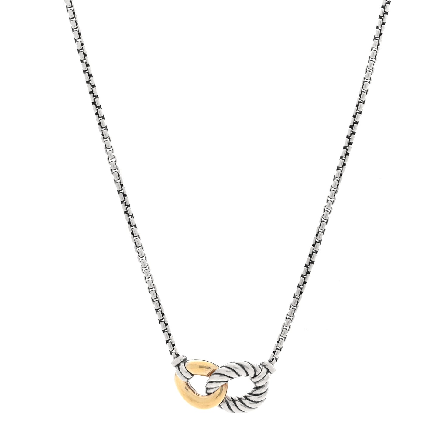 Sterling Silver 18K Yellow Gold Belmont Pendant Necklace