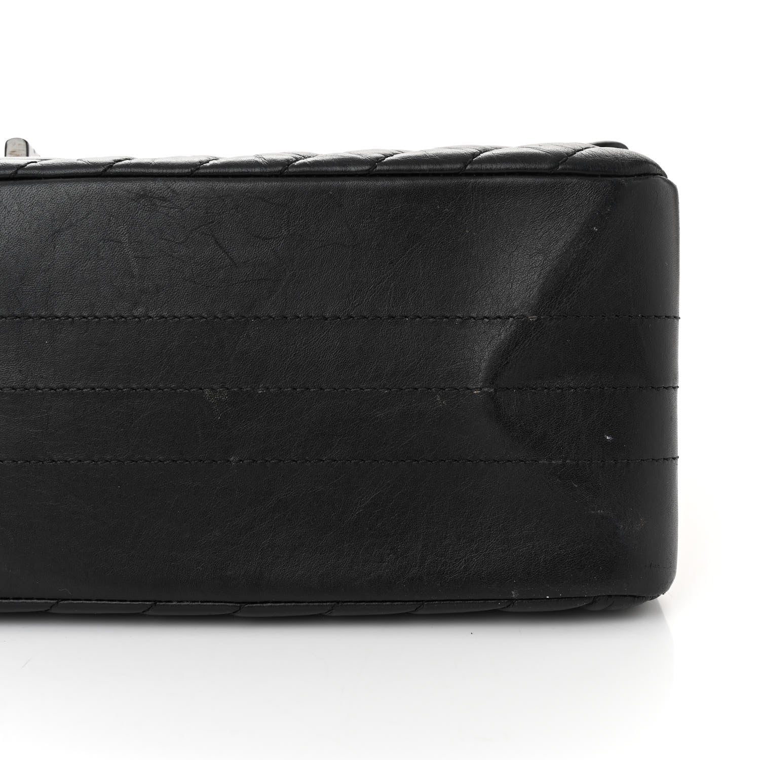 Chanel Aged Calfskin Chevron Quilted 2.55 Reissue 227 Flap So Black 11 of 13