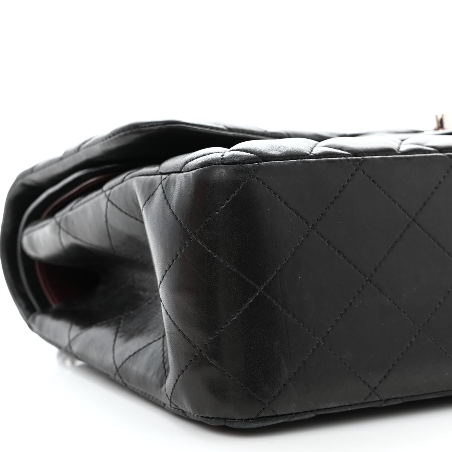 Chanel Lambskin Quilted Jumbo Double Flap Black 9 of 12