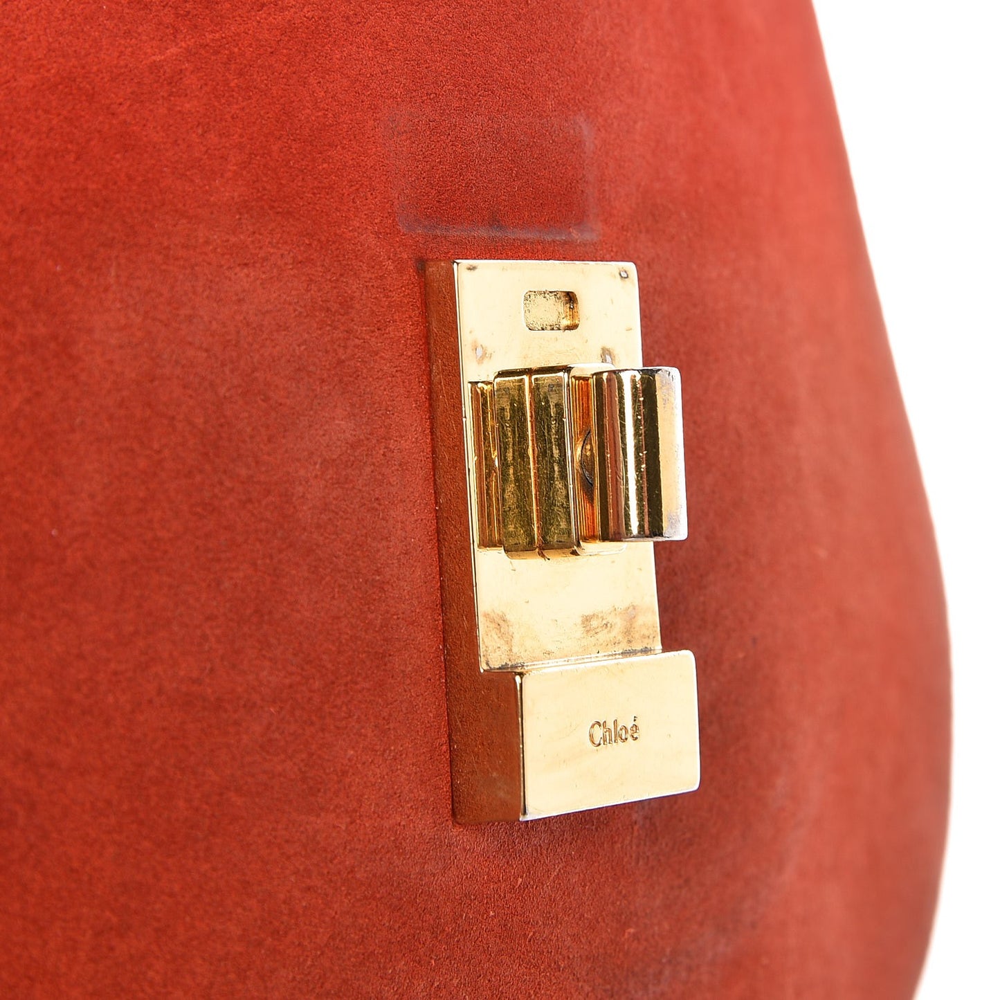 Suede Smooth Calfskin Drew Shoulder Bag Plaid Red