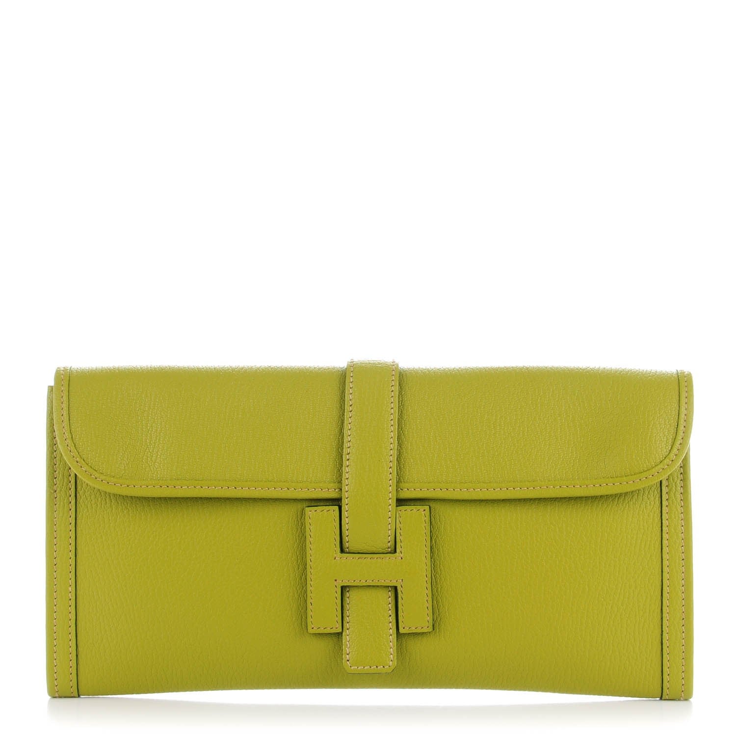 Hermes Chevre de Coromandel Jige 29 Clutch Vert Anis 1 of 8