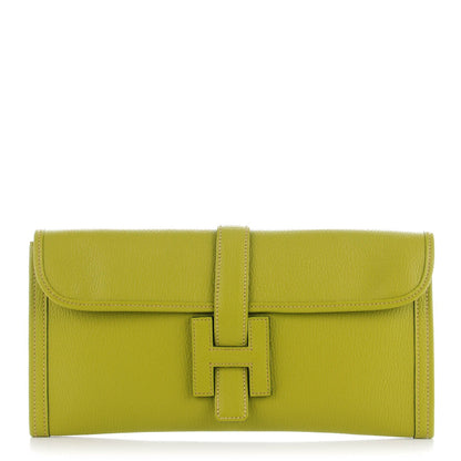 Hermes Chevre de Coromandel Jige 29 Clutch Vert Anis 1 of 8