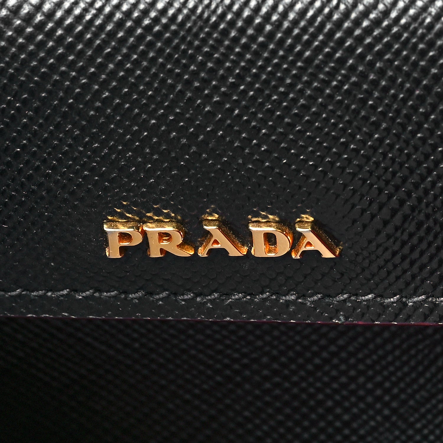 Prada Saffiano Cuir Large Double Bag Black Fuoco 6 of 12