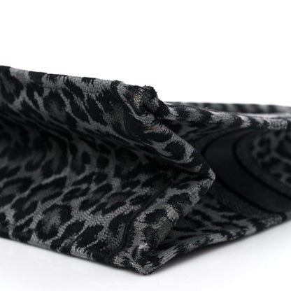 Christian Dior Canvas Mizza Embroidered Large Leopard Book Tote Grey 9 of 16