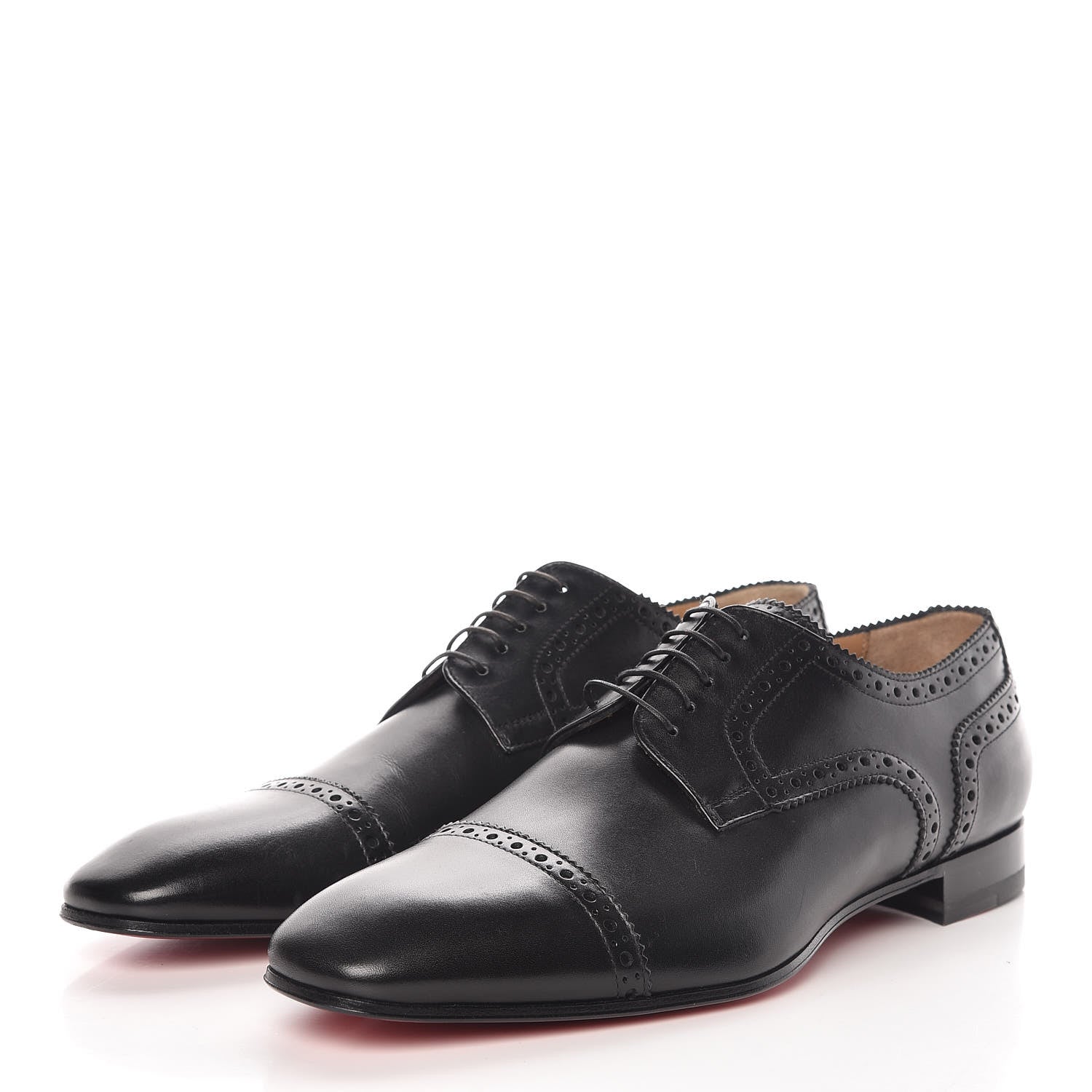 Christian Louboutin Calfskin Mens So Charles Flat Oxfords 40.5 Black 3 of 8