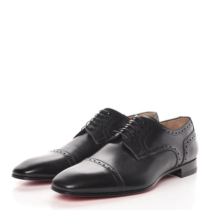 Christian Louboutin Calfskin Mens So Charles Flat Oxfords 40.5 Black 3 of 8