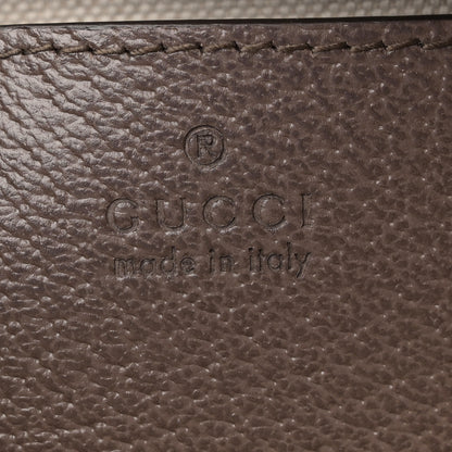 Gucci GG Supreme Monogram Textured Dollar Calfskin Web Mini Ophidia Top Handle Bag Beige Ebony New Acero 6 of 11