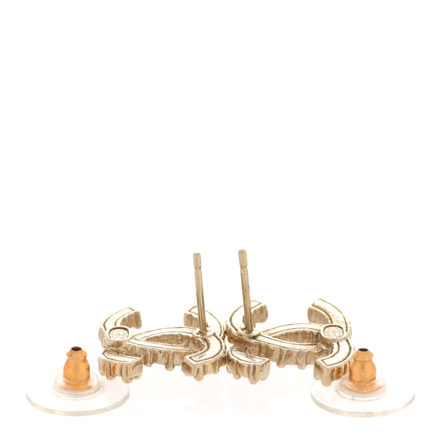 Chanel Crystal Over The Rainbow CC Earrings Gold Multicolor 3 of 5