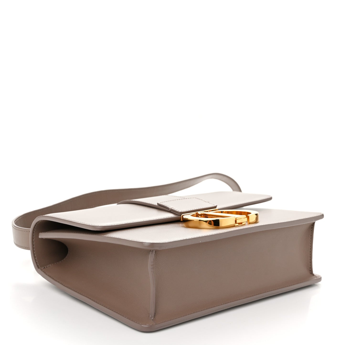 Box Calfskin 30 Montaigne Flap Bag Raw Beige