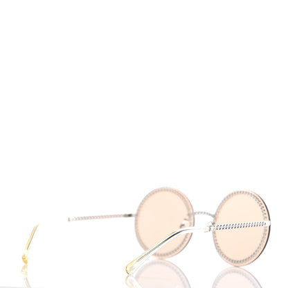 Chanel Chain Round Sunglasses 4245 Brown Gold 3 of 7