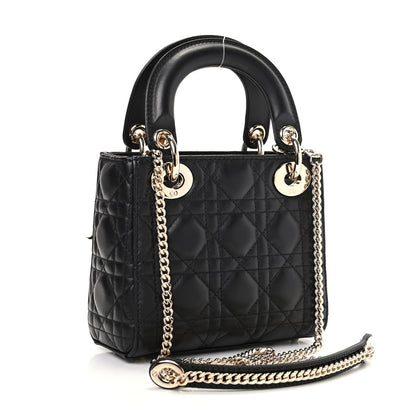 Christian Dior Lambskin Cannage Mini Lady Dior Black 3 of 10