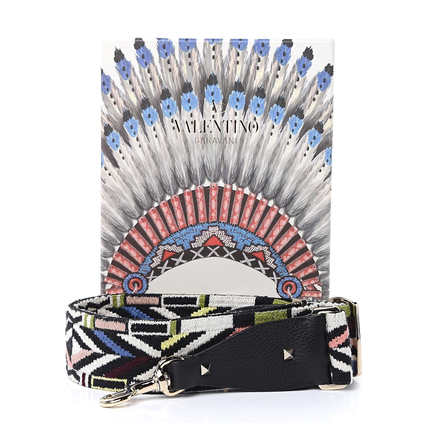 Canvas Native Couture Embroidered Rockstud Guitar Strap