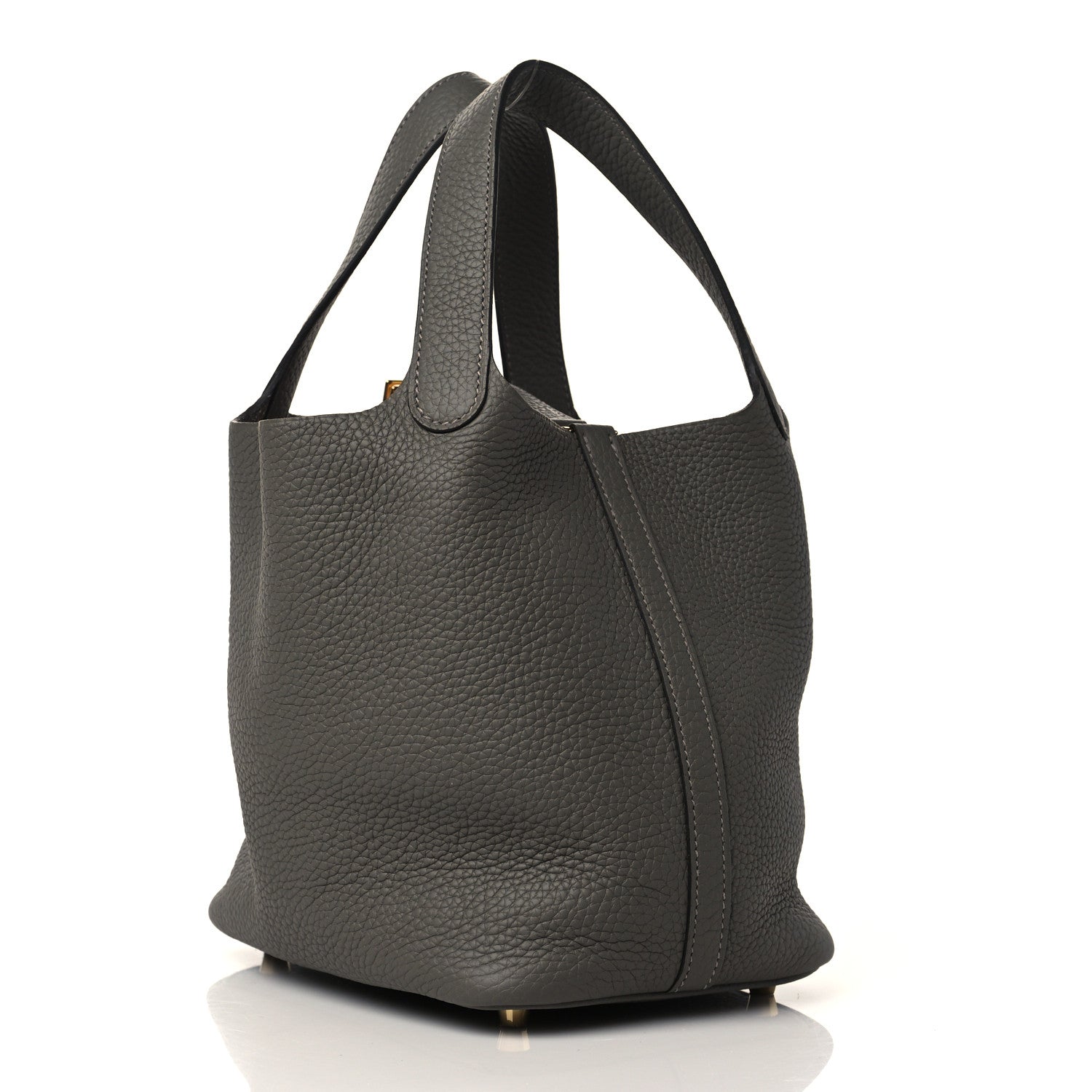Hermes Taurillon Clemence Picotin Lock 18 PM Gris Meyer 3 of 9