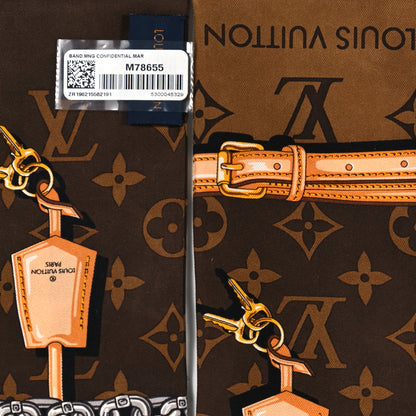 Louis Vuitton Silk Monogram Confidential Bandeau Brown 3 of 4