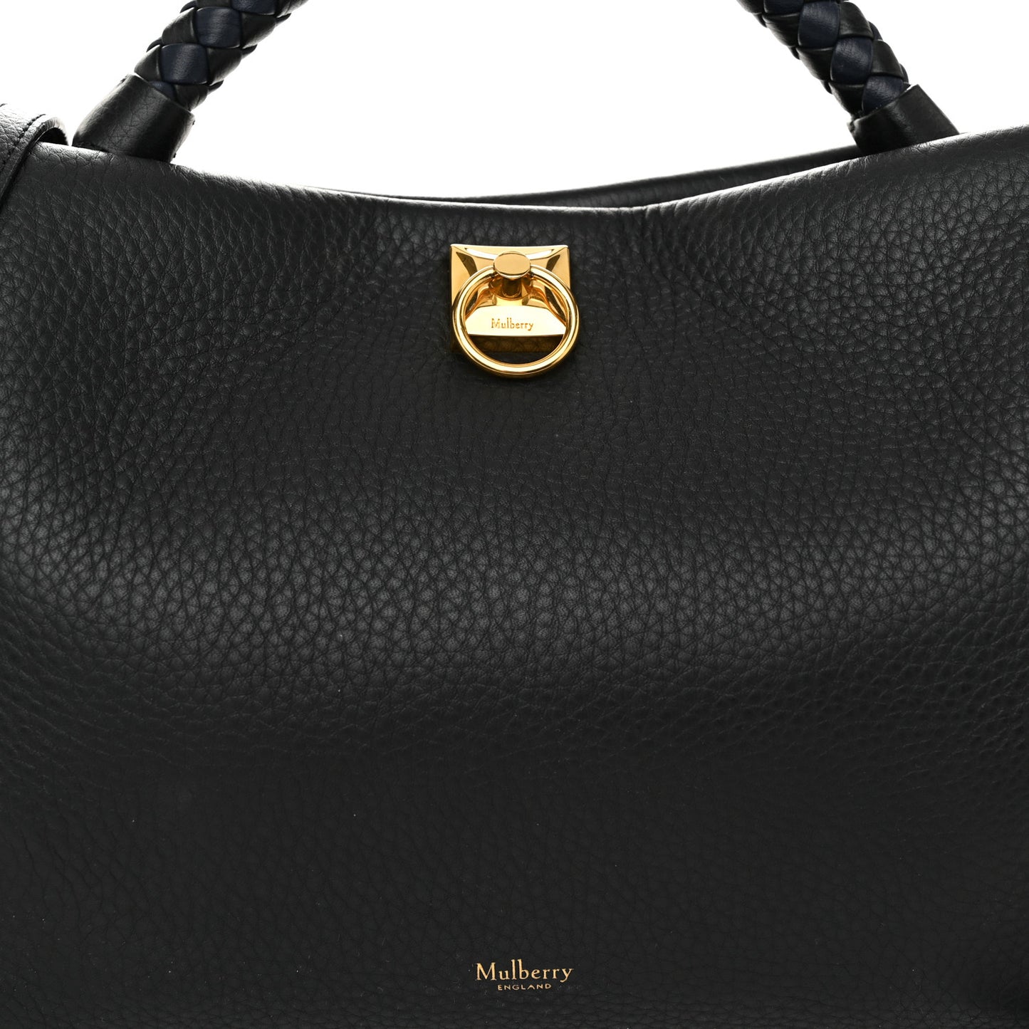 Heavy Grain Iris Tote Black