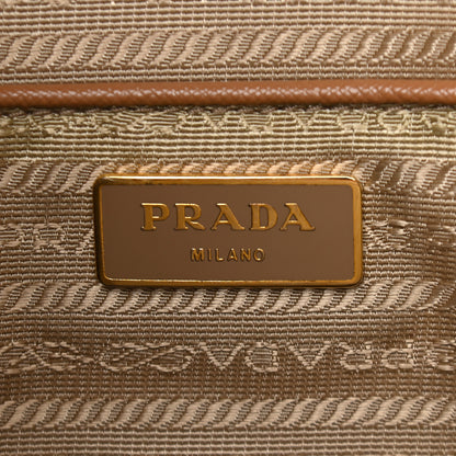 Prada Saffiano Large Galleria Double Zip Tote Caramel 7 of 11