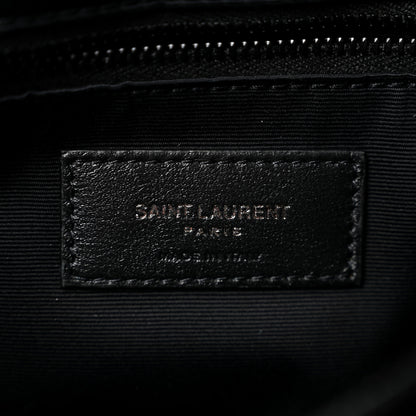 Saint Laurent Calfskin Y Quilted Monogram Monochrome Large Loulou Chain Satchel Black 6 of 14