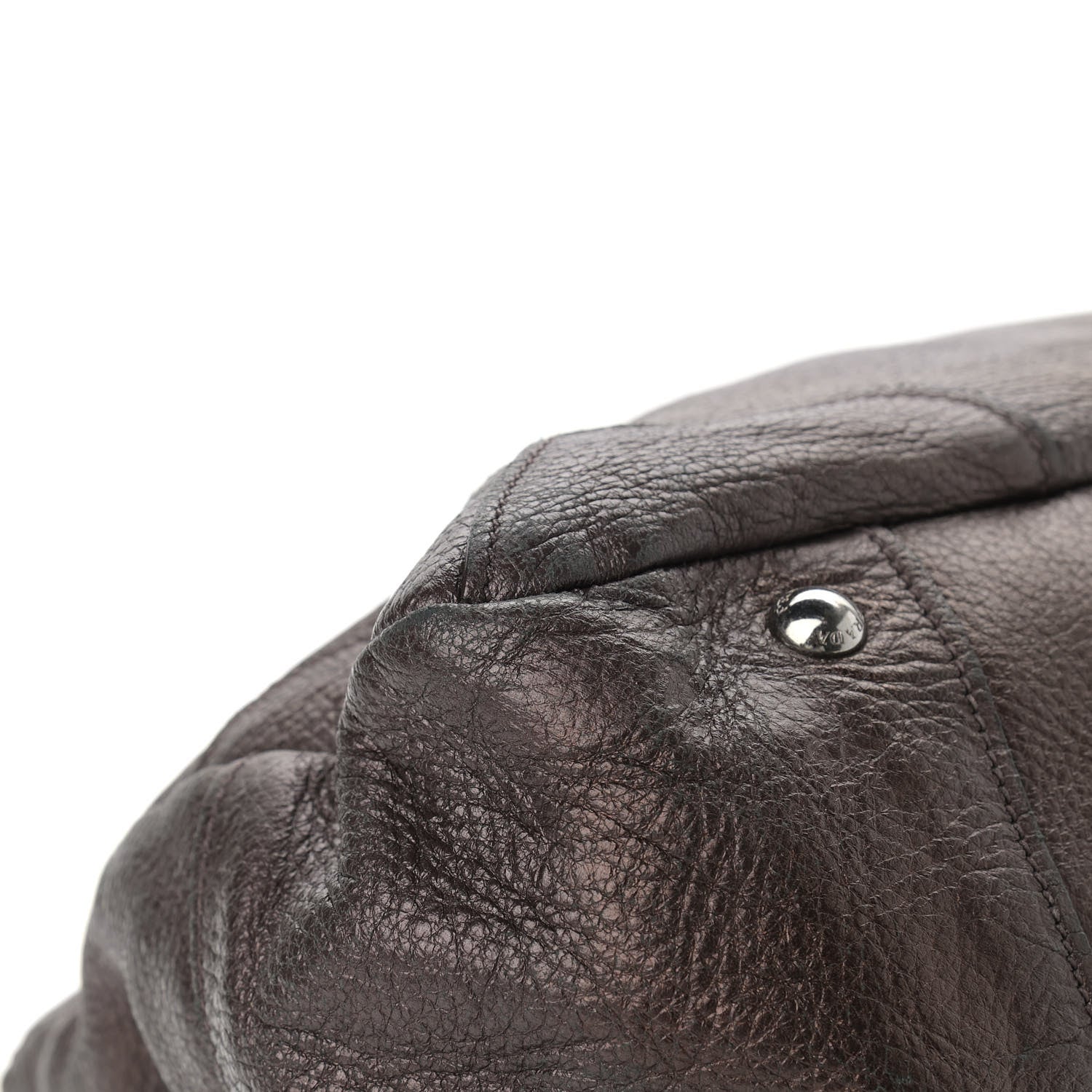 Prada Metallic Vitello Daino Hand Bag Piombo 8 of 22