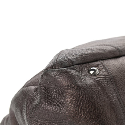 Prada Metallic Vitello Daino Hand Bag Piombo 8 of 22