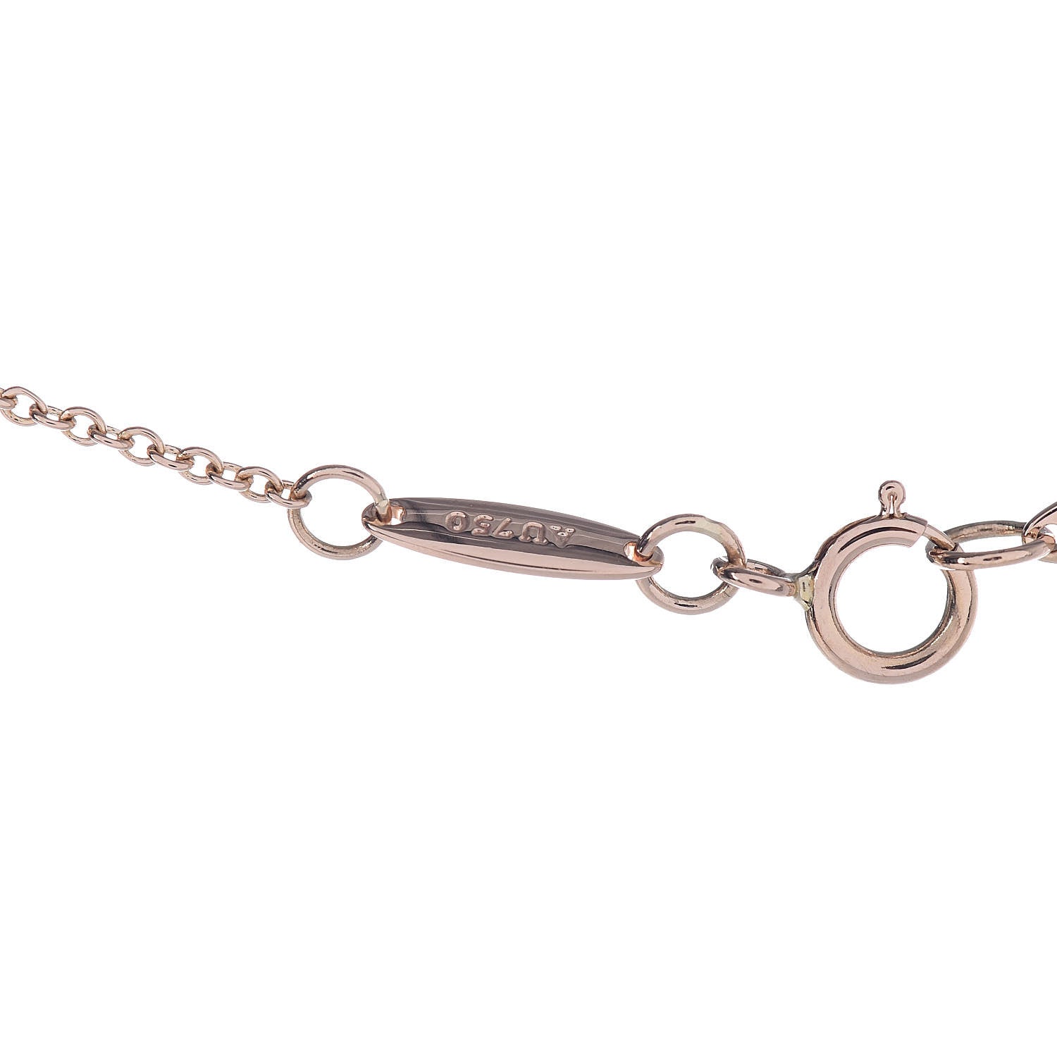Tiffany 18K Rose Gold Diamond .11ct Elsa Peretti Diamonds by the Yard Pendant Necklace 5 of 8