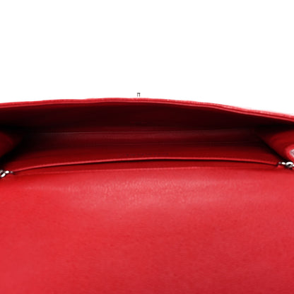 Chanel Caviar Quilted Clutch With Chain Flap Red 5 of 9