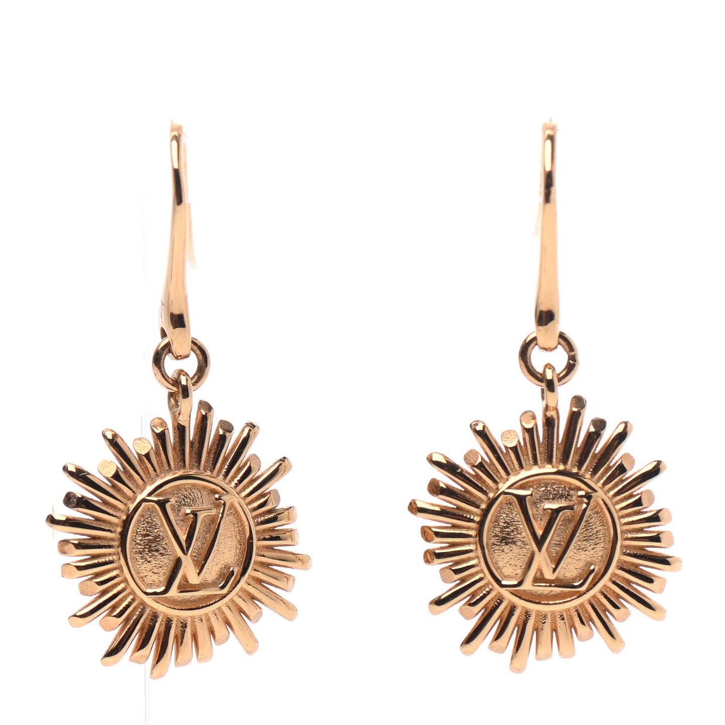 Brass Vendome Drop Earrings Gold