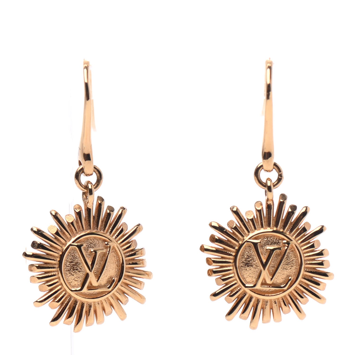 Louis Vuitton Brass Vendome Drop Earrings Gold 1 of 3