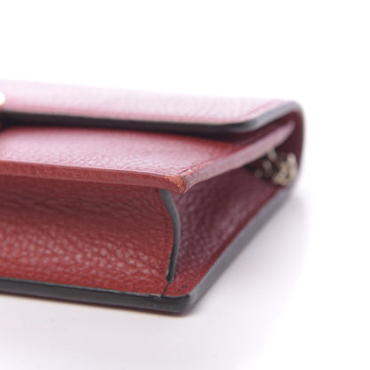Gucci Dollar Calfskin Interlocking G Chain Wallet Red 10 of 12