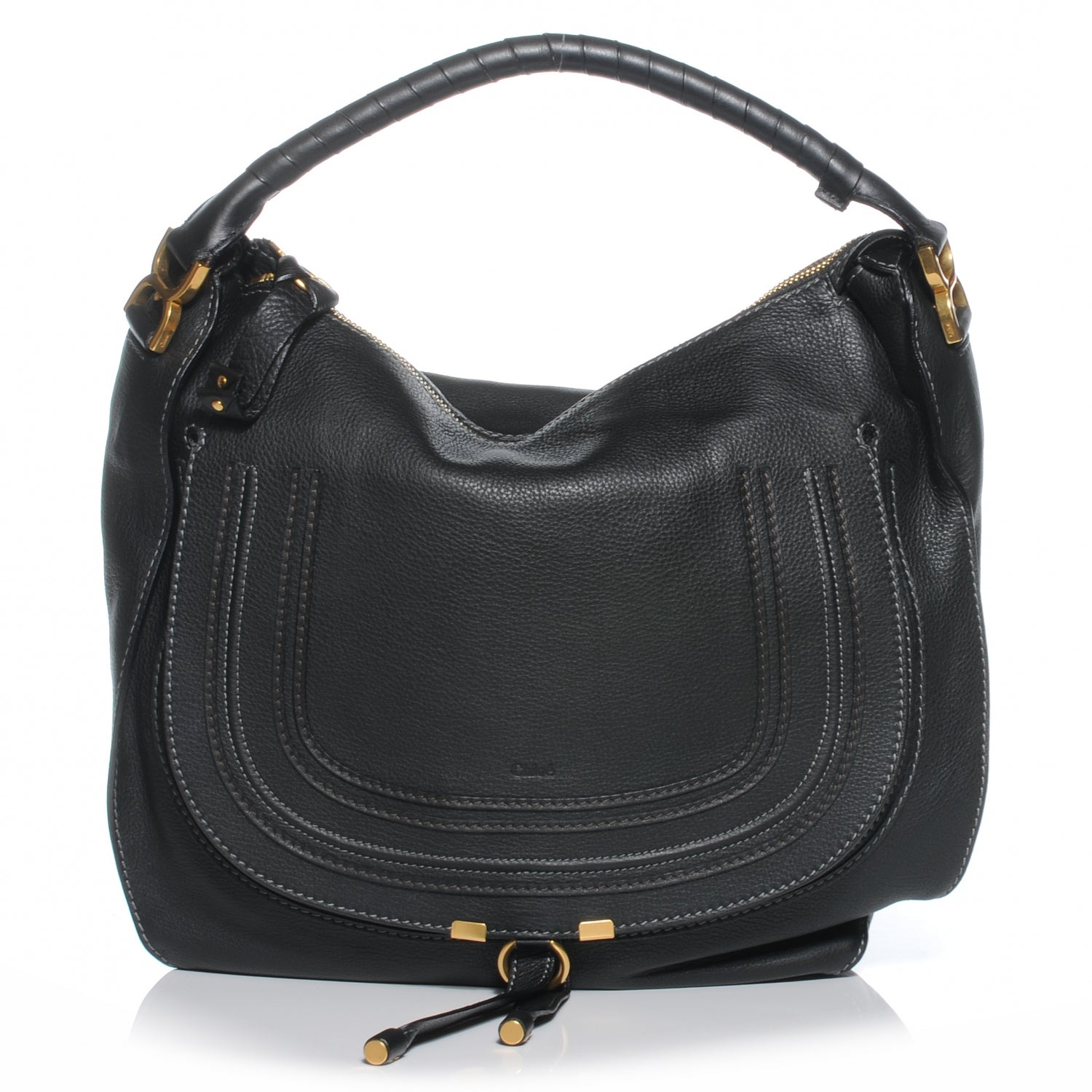 Chloe Leather Large Marcie Hobo Black 1 of 8