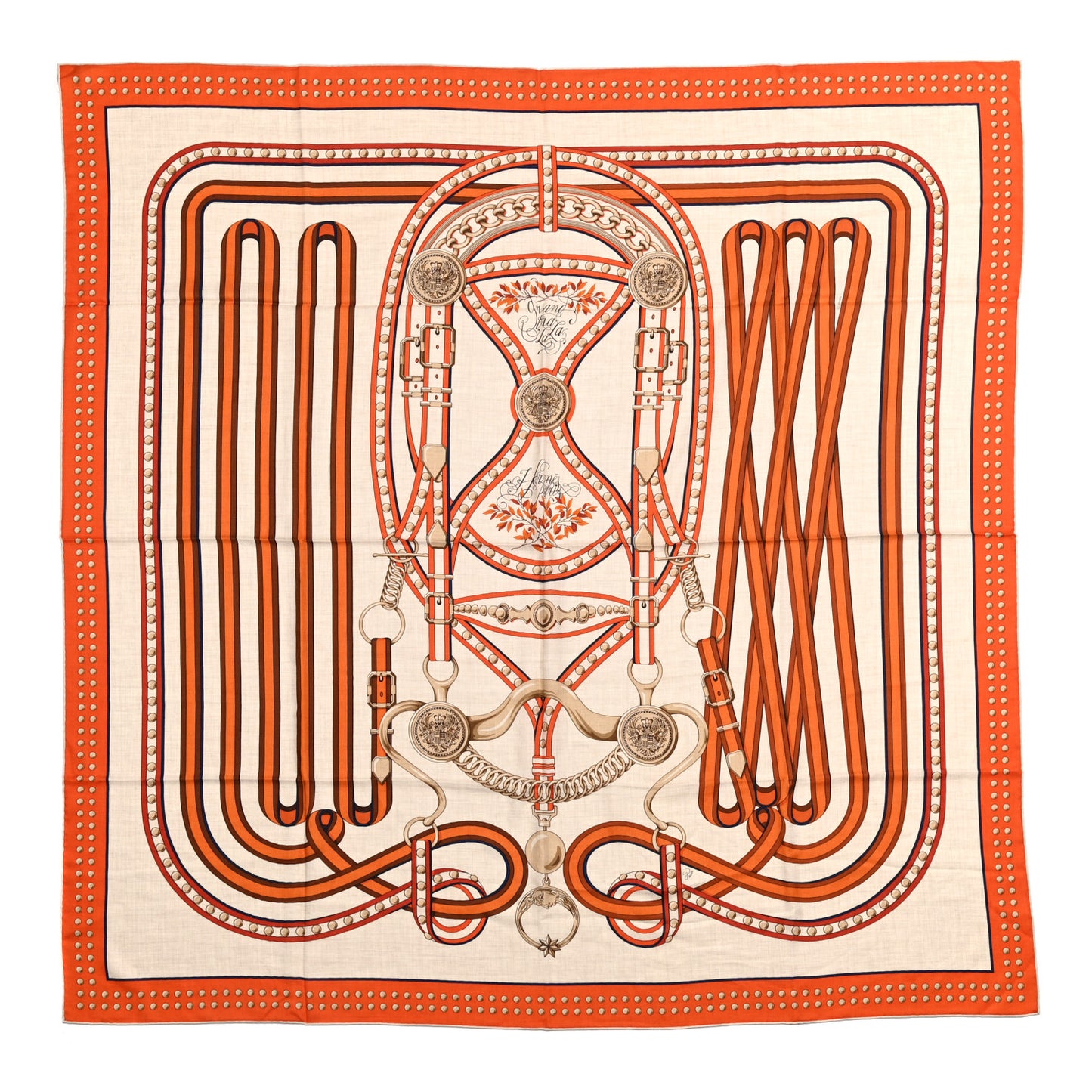 Cashmere Silk Grand Tralala Shawl 140 Orange Naturel Roux