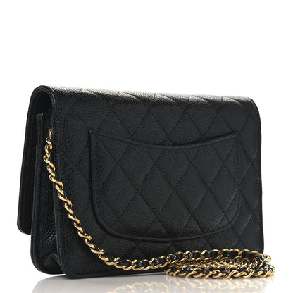 Chanel Caviar Quilted Wallet on Chain WOC Black 2 of 11