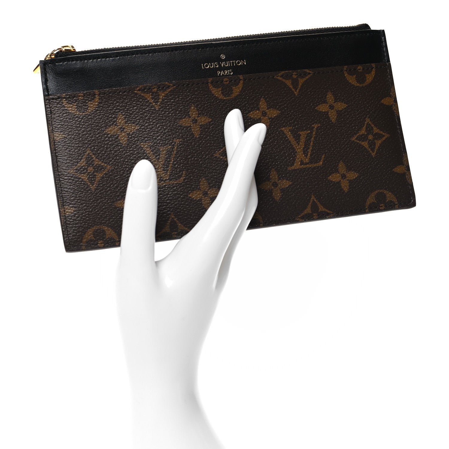 Louis Vuitton Monogram Slim Purse Black 2 of 7