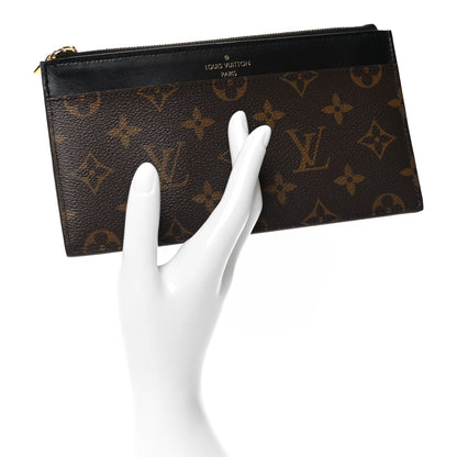 Louis Vuitton Monogram Slim Purse Black 2 of 7