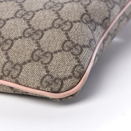 Gucci GG Supreme Monogram Medium Flat Messenger Bag Light Pink 10 of 12