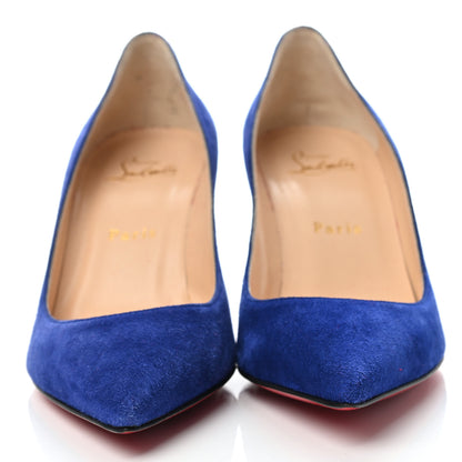 Christian Louboutin Veau Velours Pigalle Follies 70 Pumps 37 Metal Blue 2 of 7