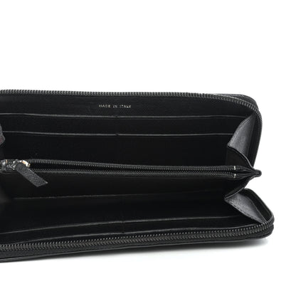 Chanel Grained Calfskin Large CC Zip Around Wallet Black 4 of 4