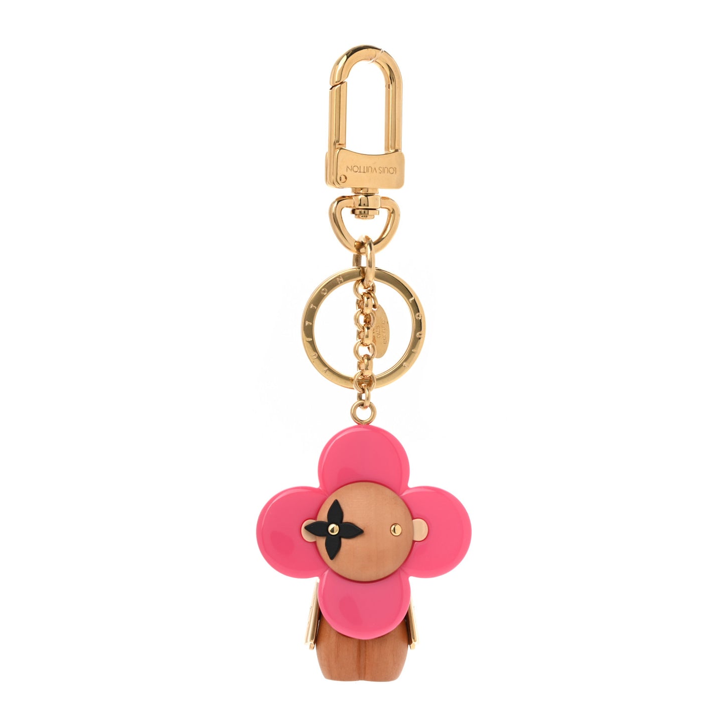 Resin Wood Vivienne Bag Charm Pink