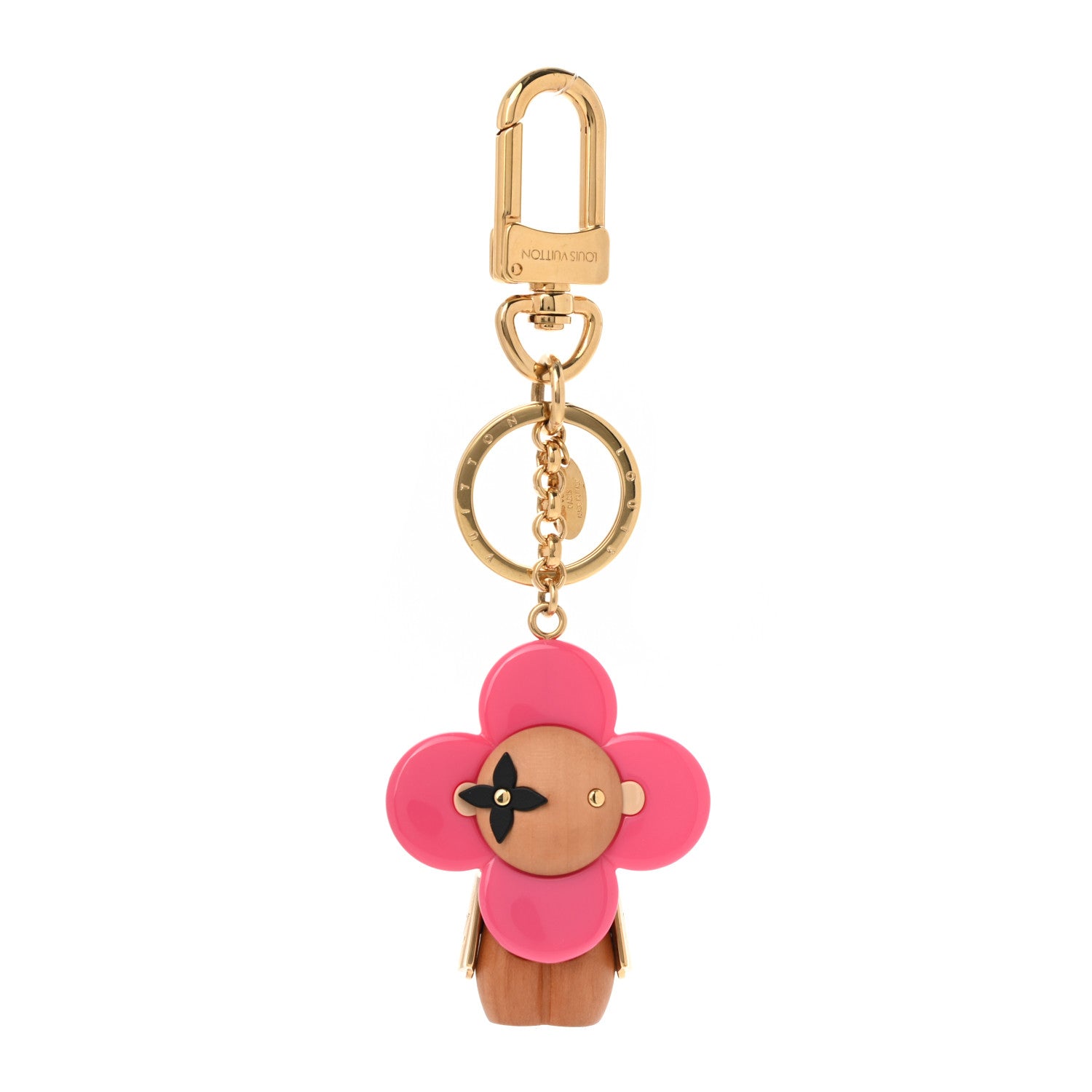 Louis Vuitton Resin Wood Vivienne Bag Charm Pink 1 of 4