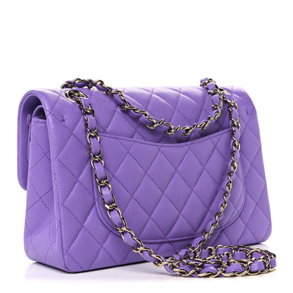 Chanel Caviar Quilted Small Double Flap Purple 3 of 11
