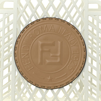 Fendi Recycled Plastic Vitello Liberty Matte Medium Fendi Basket White Ice Miele Scuro 8 of 10