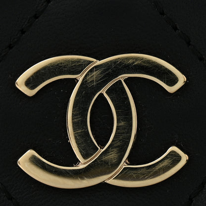 Chanel Lambskin Quilted Shoulder Bag Black Black 13 of 14